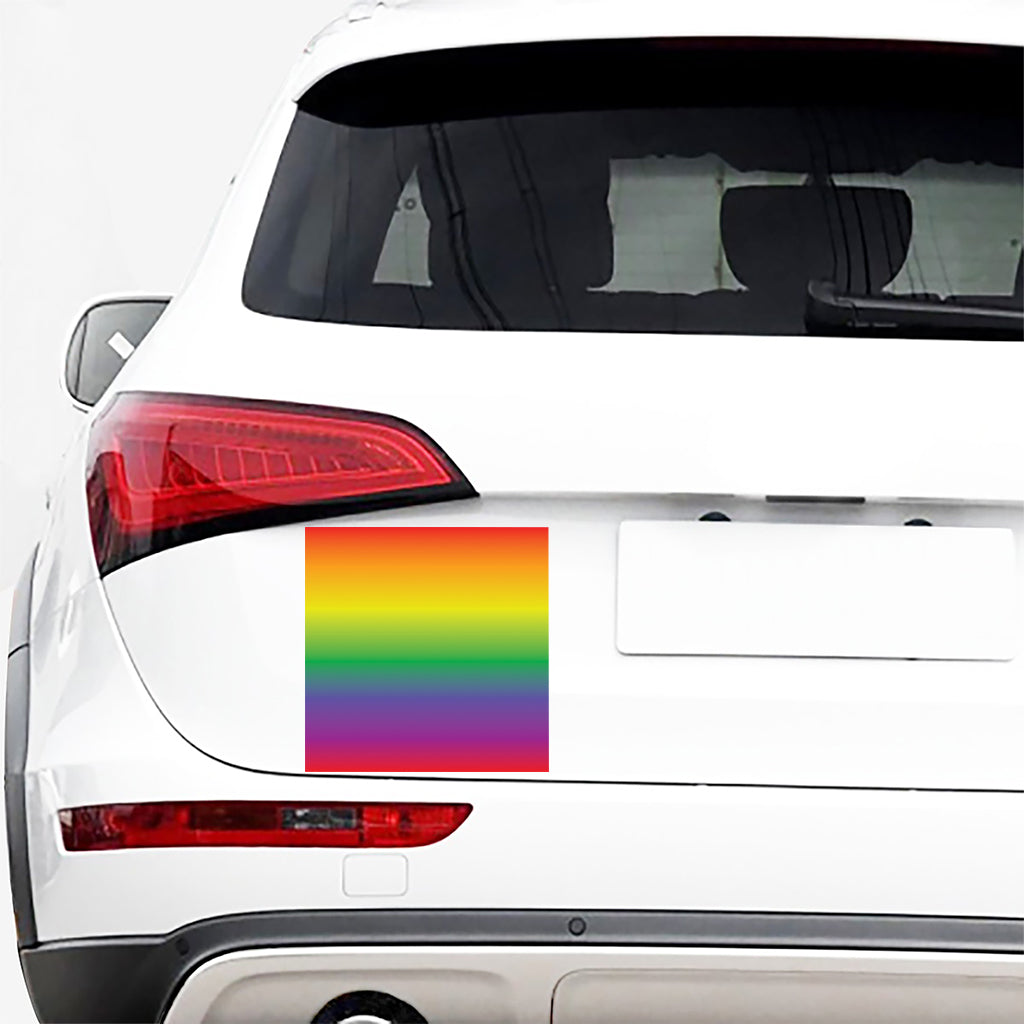 LGBT Pride Rainbow Gradient Print Car Sticker