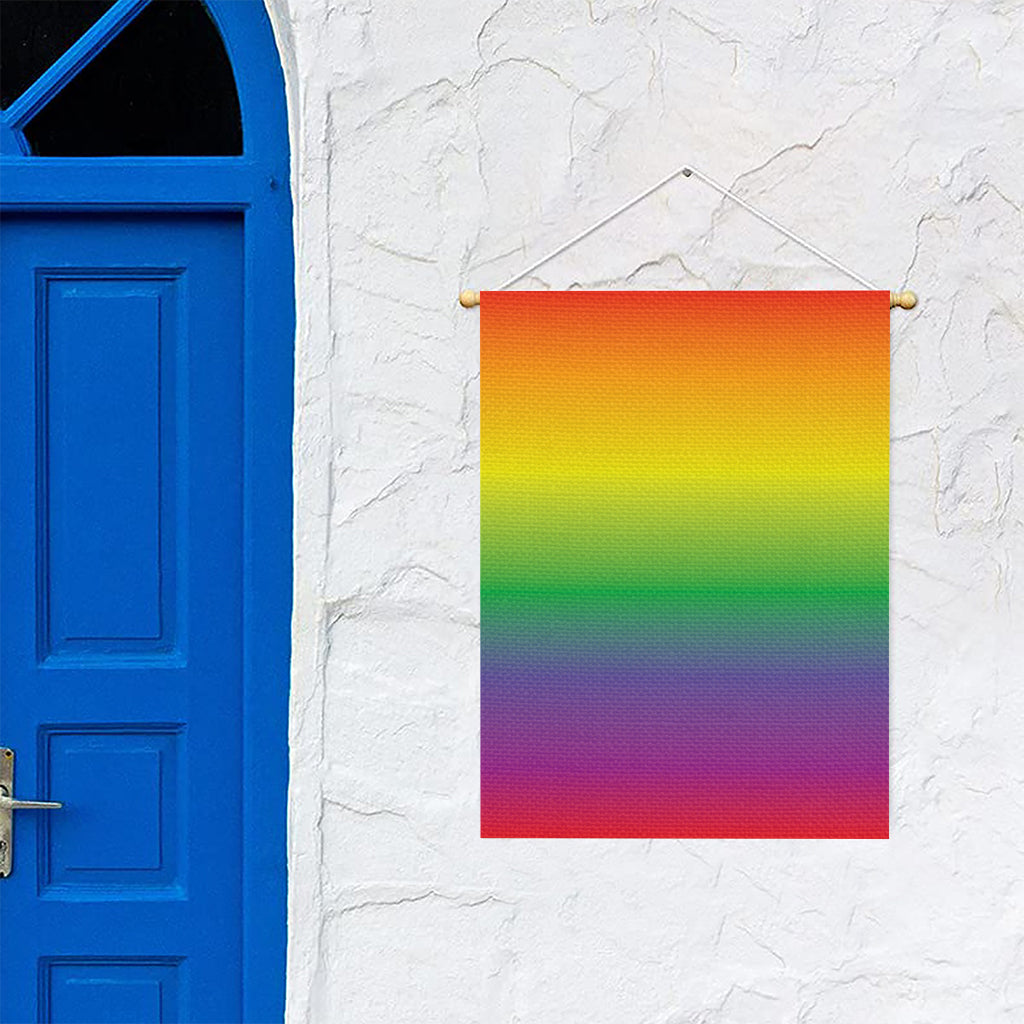 LGBT Pride Rainbow Gradient Print Garden Flag