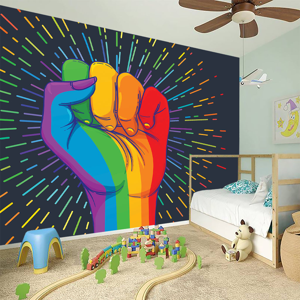 LGBT Pride Rainbow Hand Print Wall Sticker