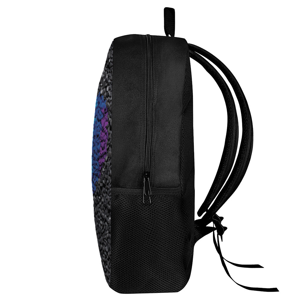 LGBT Pride Rainbow Heart Stones Print 17 Inch Backpack