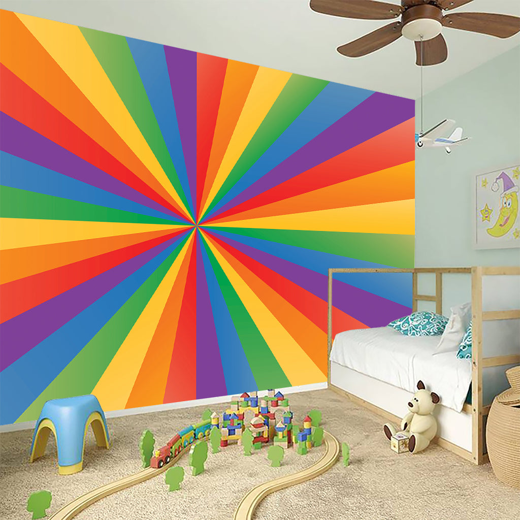 LGBT Pride Rainbow Rays Print Wall Sticker