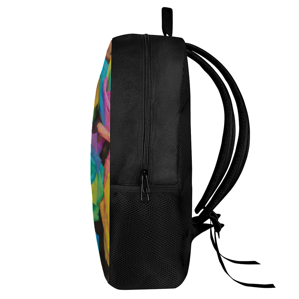 LGBT Pride Rainbow Roses Print 17 Inch Backpack