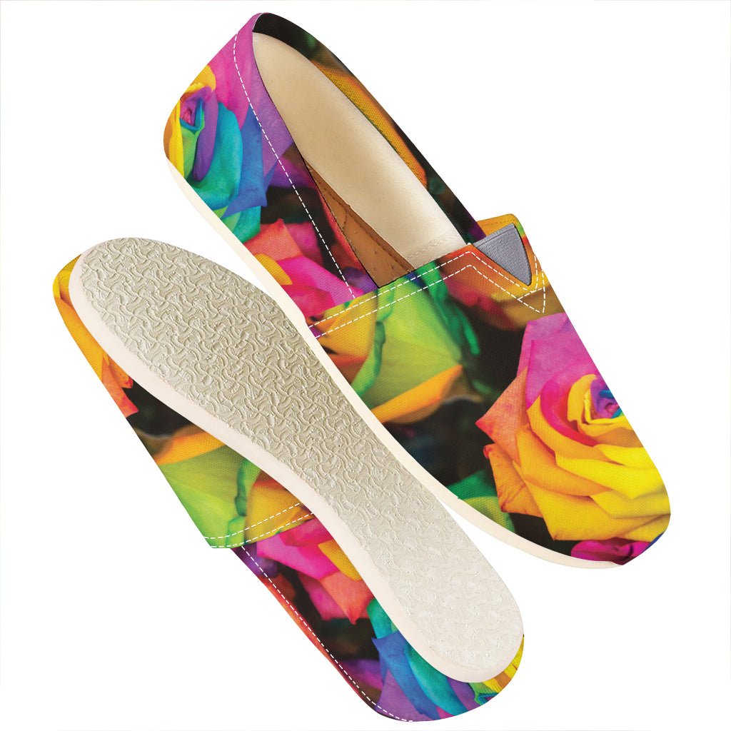 LGBT Pride Rainbow Roses Print Casual Shoes