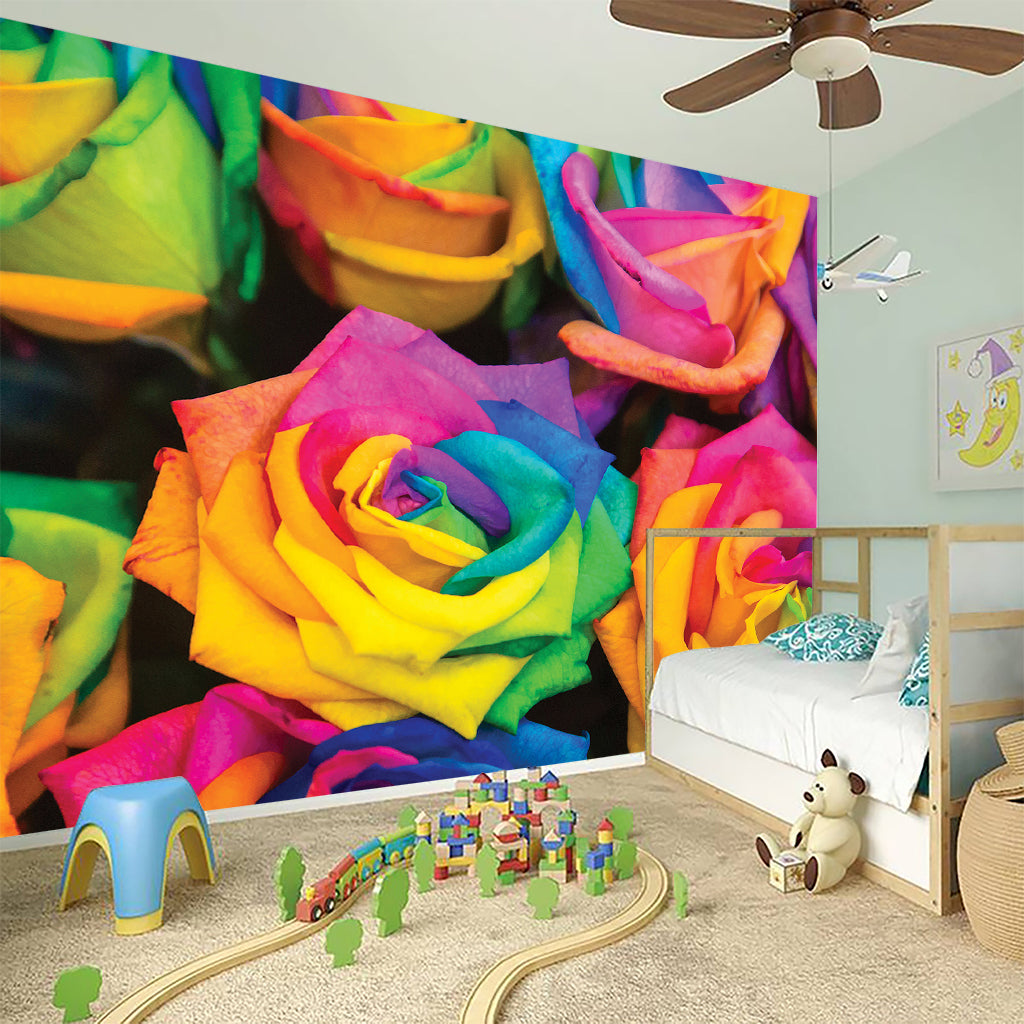 LGBT Pride Rainbow Roses Print Wall Sticker