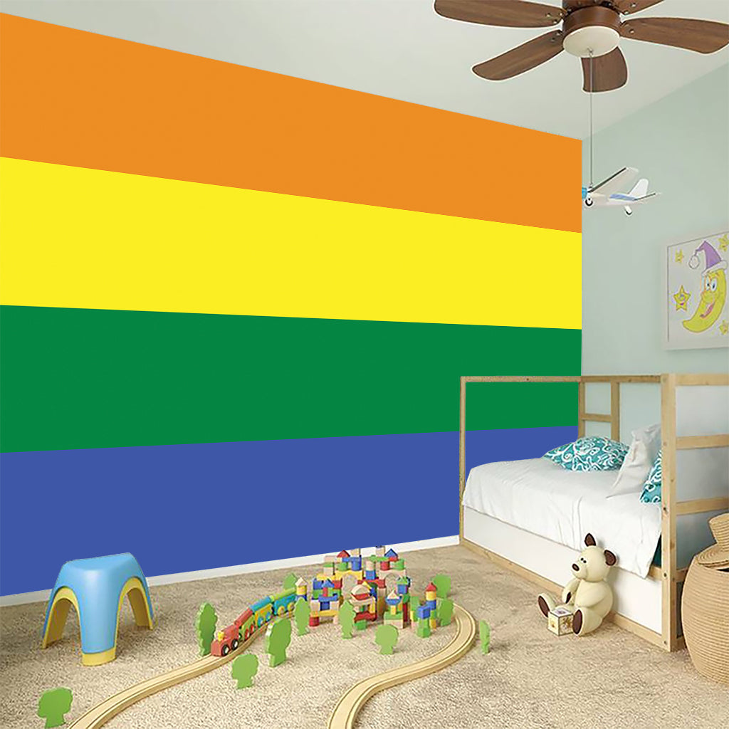 LGBT Pride Rainbow Striped Print Wall Sticker