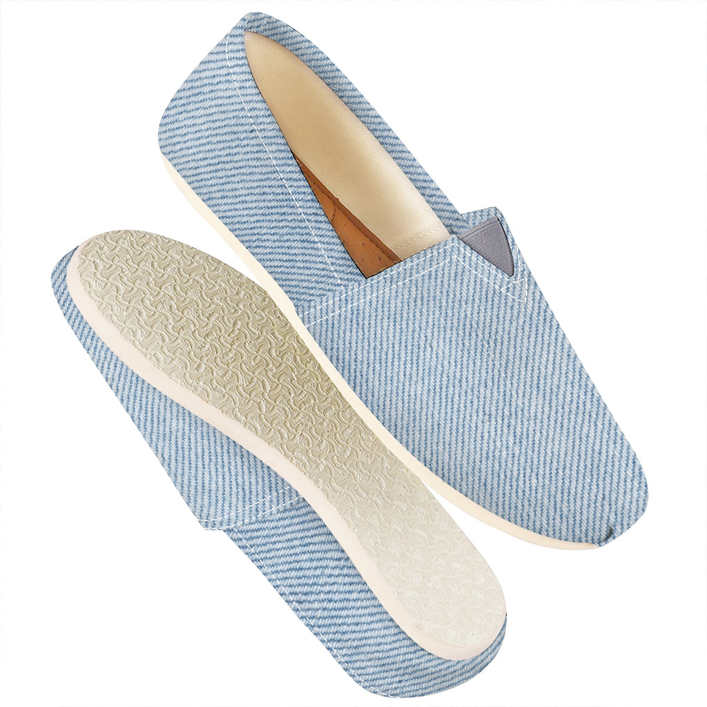 Light Blue Denim Jeans Print Casual Shoes