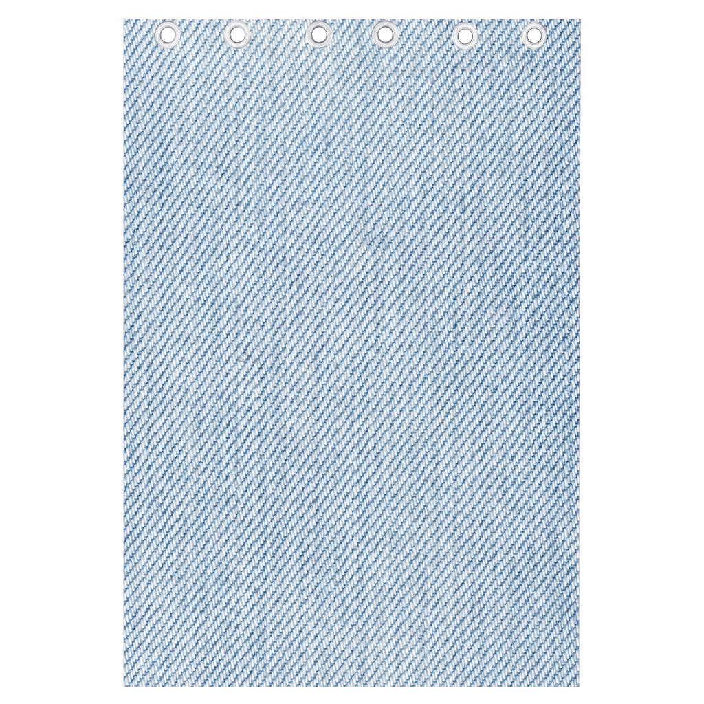 Light Blue Denim Jeans Print Curtain