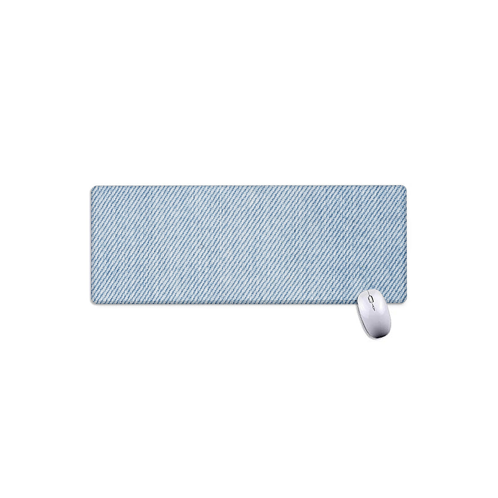 Light Blue Denim Jeans Print Extended Mouse Pad