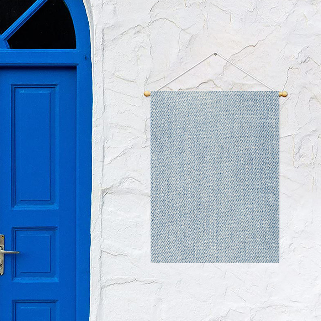 Light Blue Denim Jeans Print Garden Flag