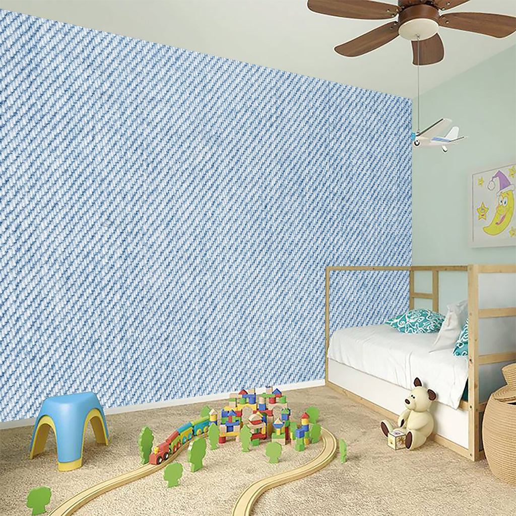 Light Blue Denim Jeans Print Wall Sticker