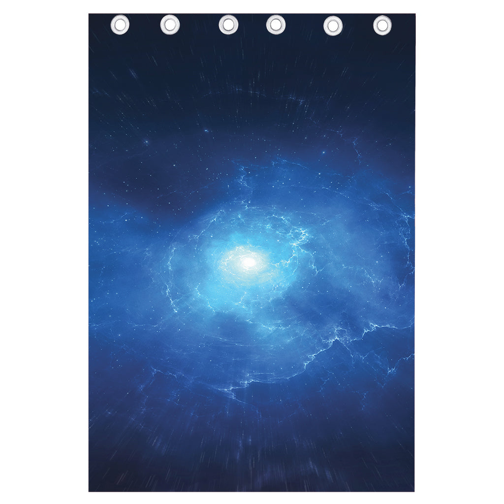 Light Blue Space Print Curtain