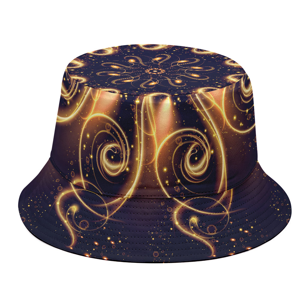 Light Fractal Print Bucket Hat