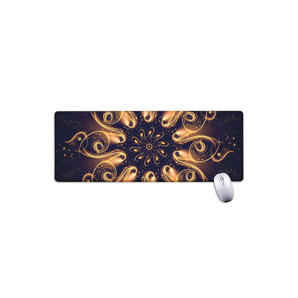 Light Fractal Print Extended Mouse Pad