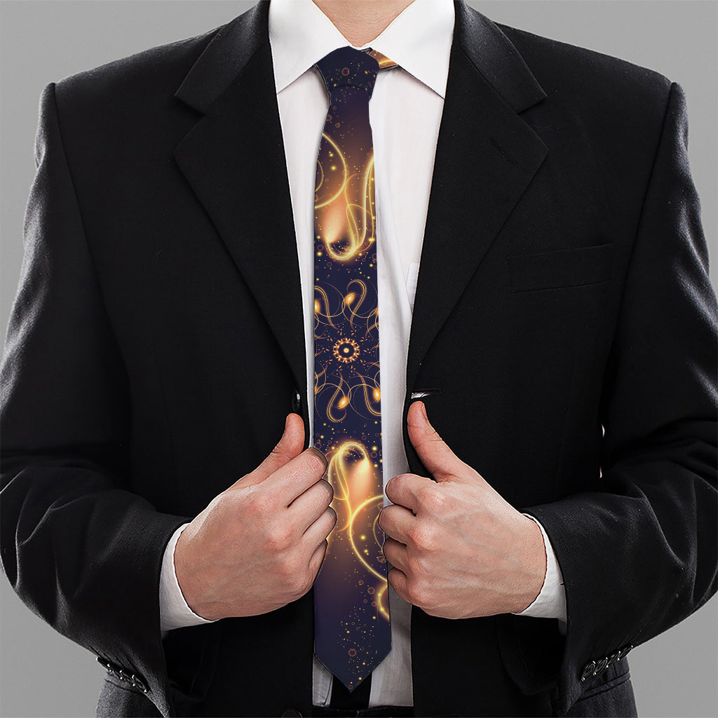 Light Fractal Print Necktie