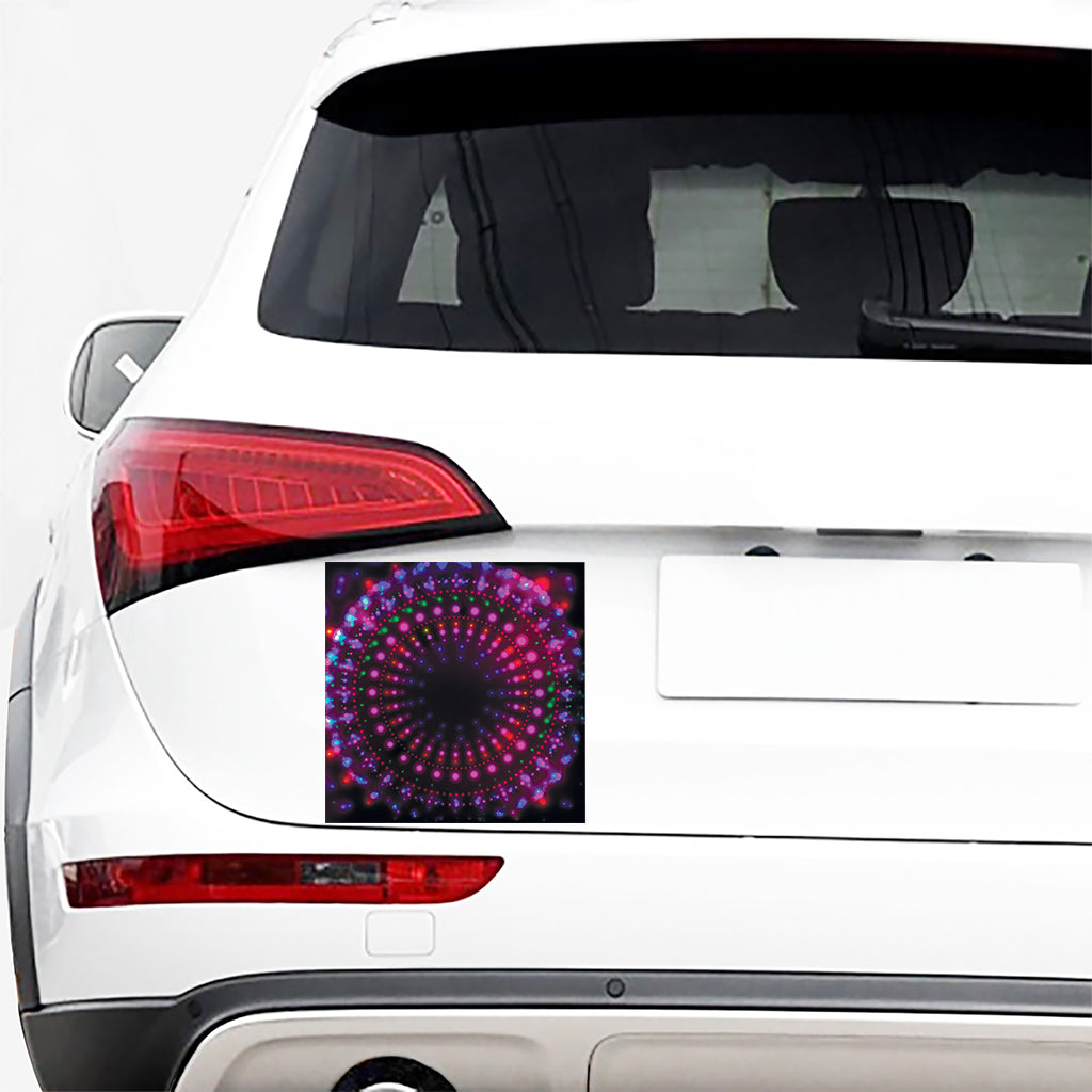 Light Mandala Print Car Sticker