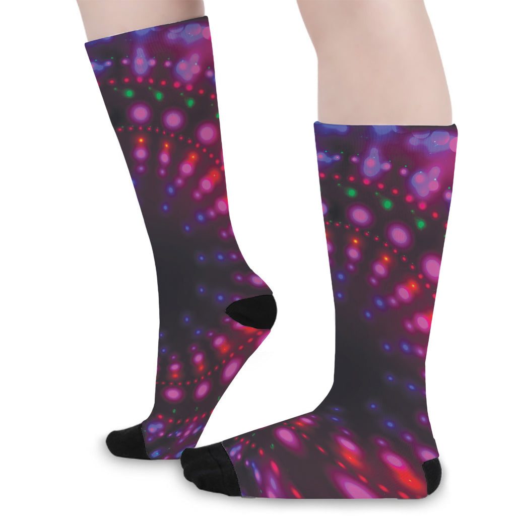 Light Mandala Print Long Socks