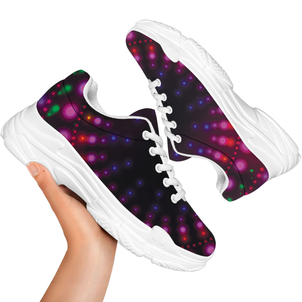 Light Mandala Print White Chunky Shoes