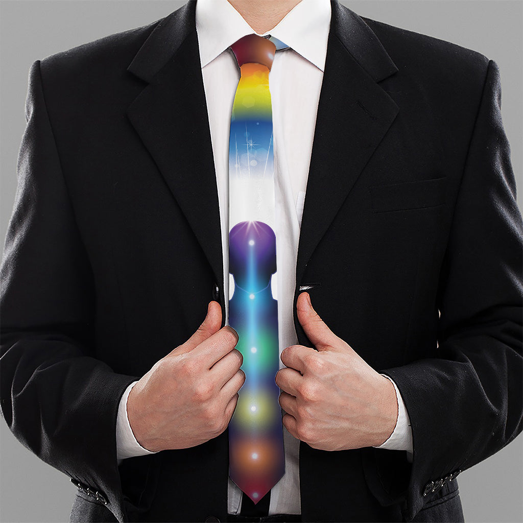Light Of Seven Chakras Print Necktie