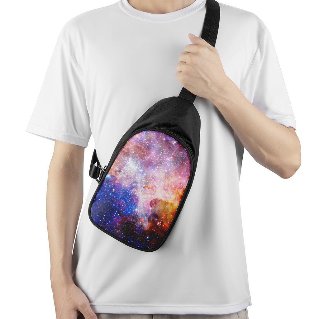 Light Stardust Galaxy Deep Space Print Chest Bag