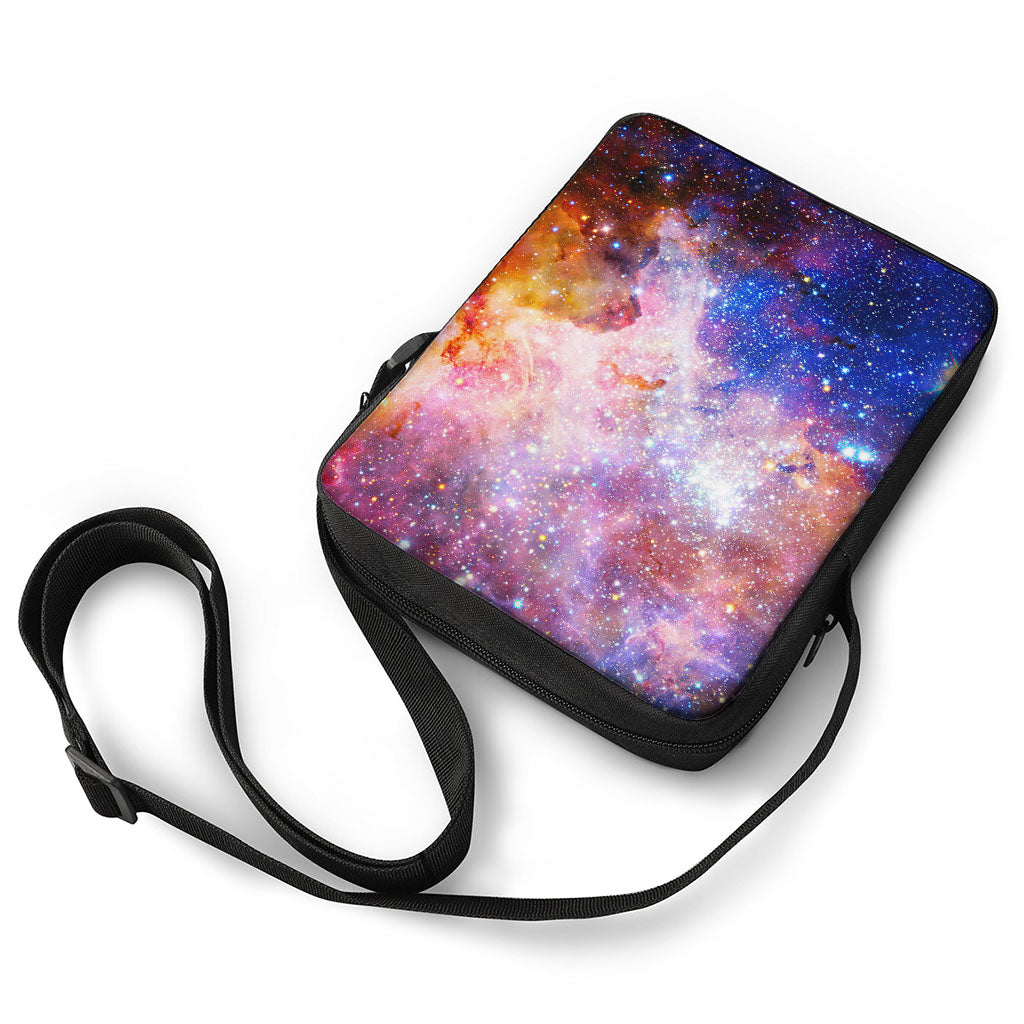 Light Stardust Galaxy Deep Space Print Rectangular Crossbody Bag
