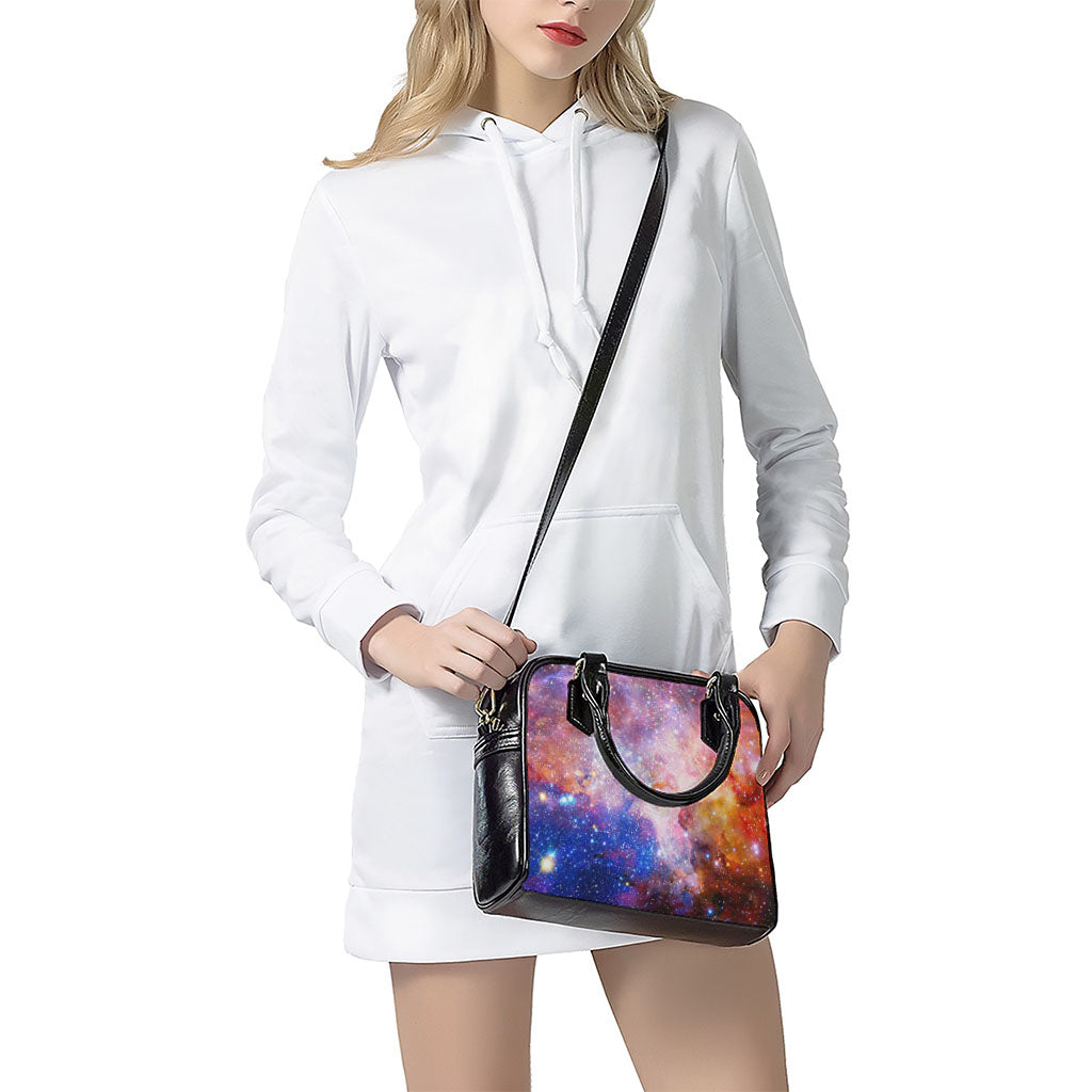 Light Stardust Galaxy Deep Space Print Shoulder Handbag