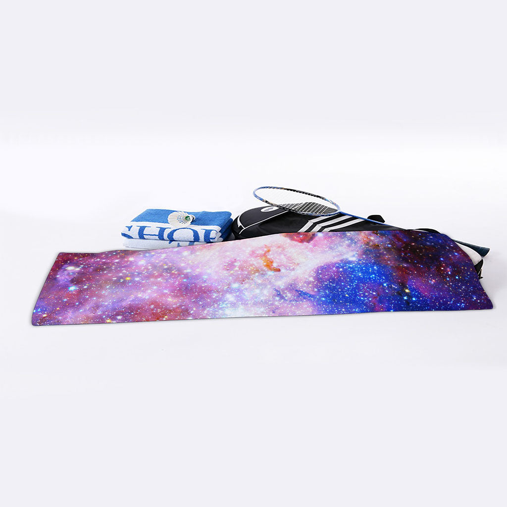 Light Stardust Galaxy Deep Space Print Sports Towel
