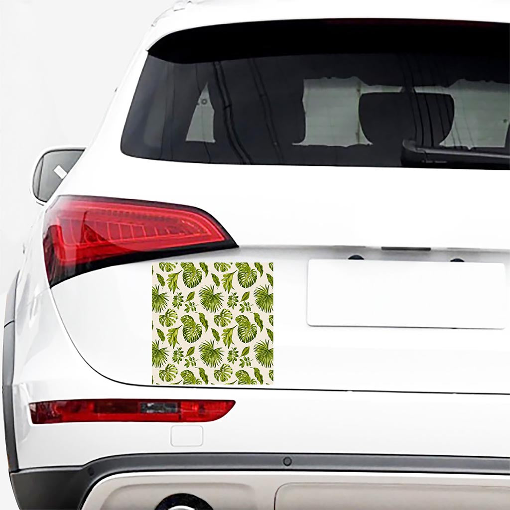 Light Tropical Leaf Pattern Print Car Sticker