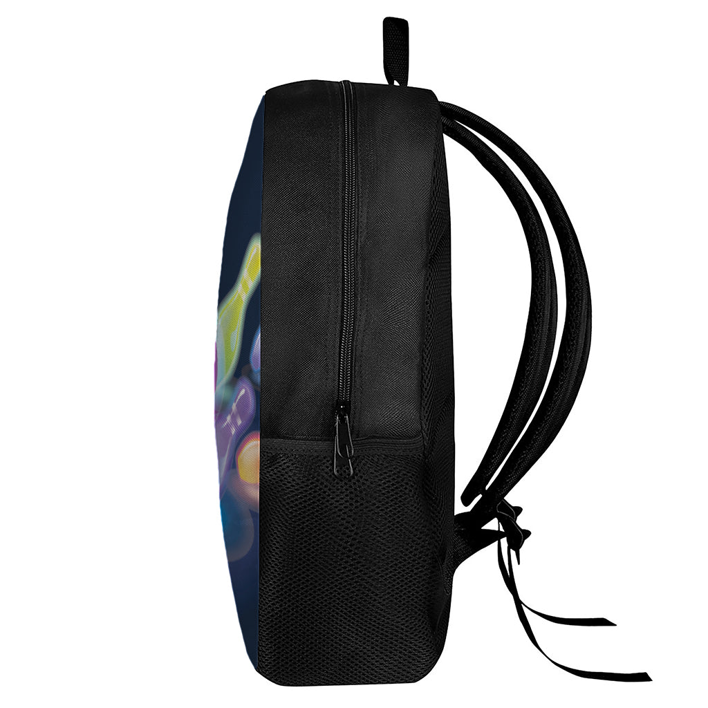 Light Up Bowling Pins Print 17 Inch Backpack