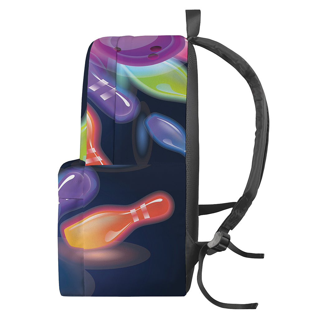 Light Up Bowling Pins Print Backpack