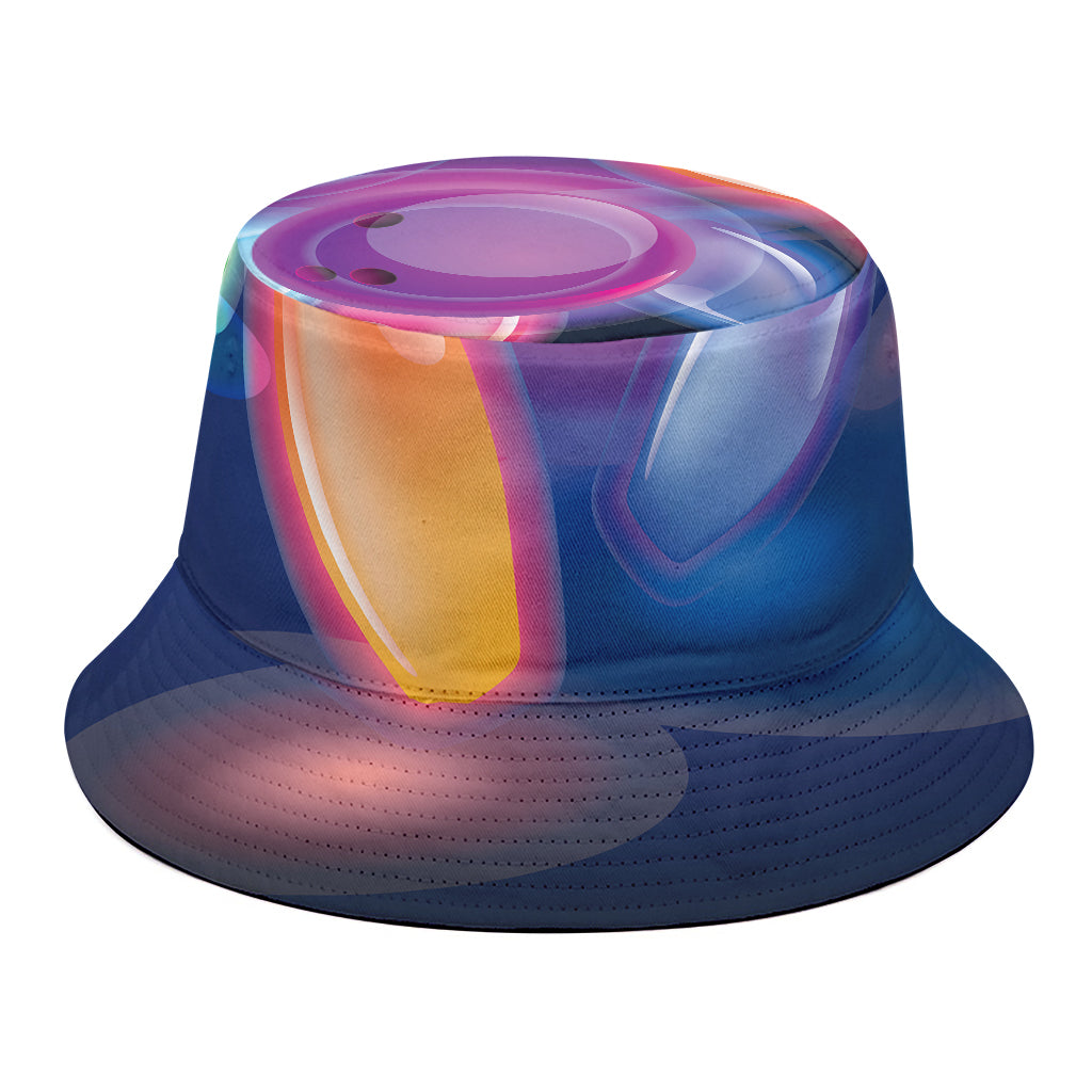 Light Up Bowling Pins Print Bucket Hat