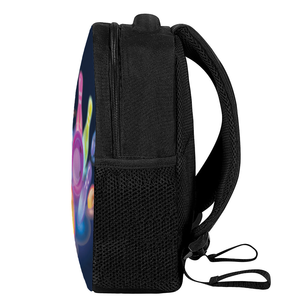 Light Up Bowling Pins Print Casual Backpack