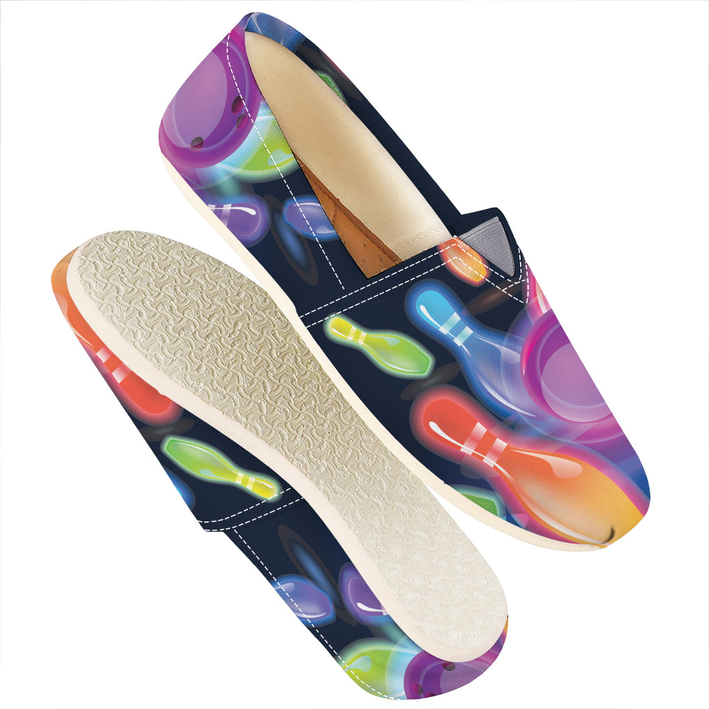 Light Up Bowling Pins Print Casual Shoes