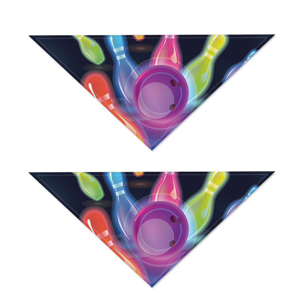 Light Up Bowling Pins Print Dog Bandana