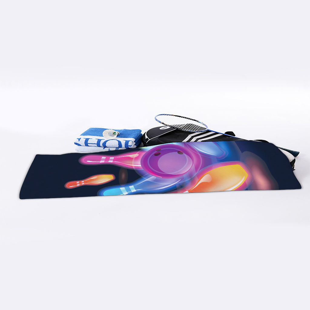 Light Up Bowling Pins Print Sports Towel