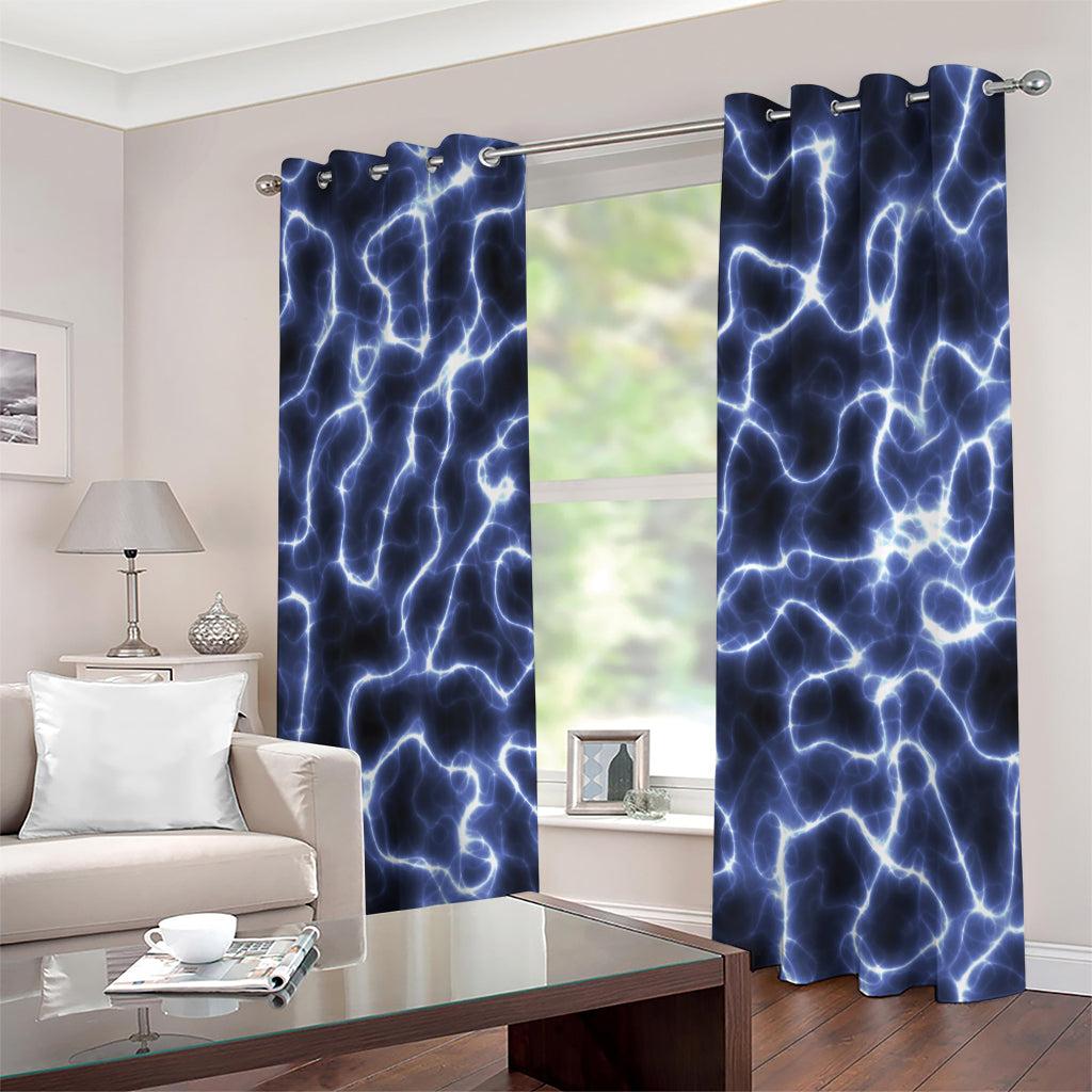 Lightning Chain Print Extra Wide Grommet Curtains