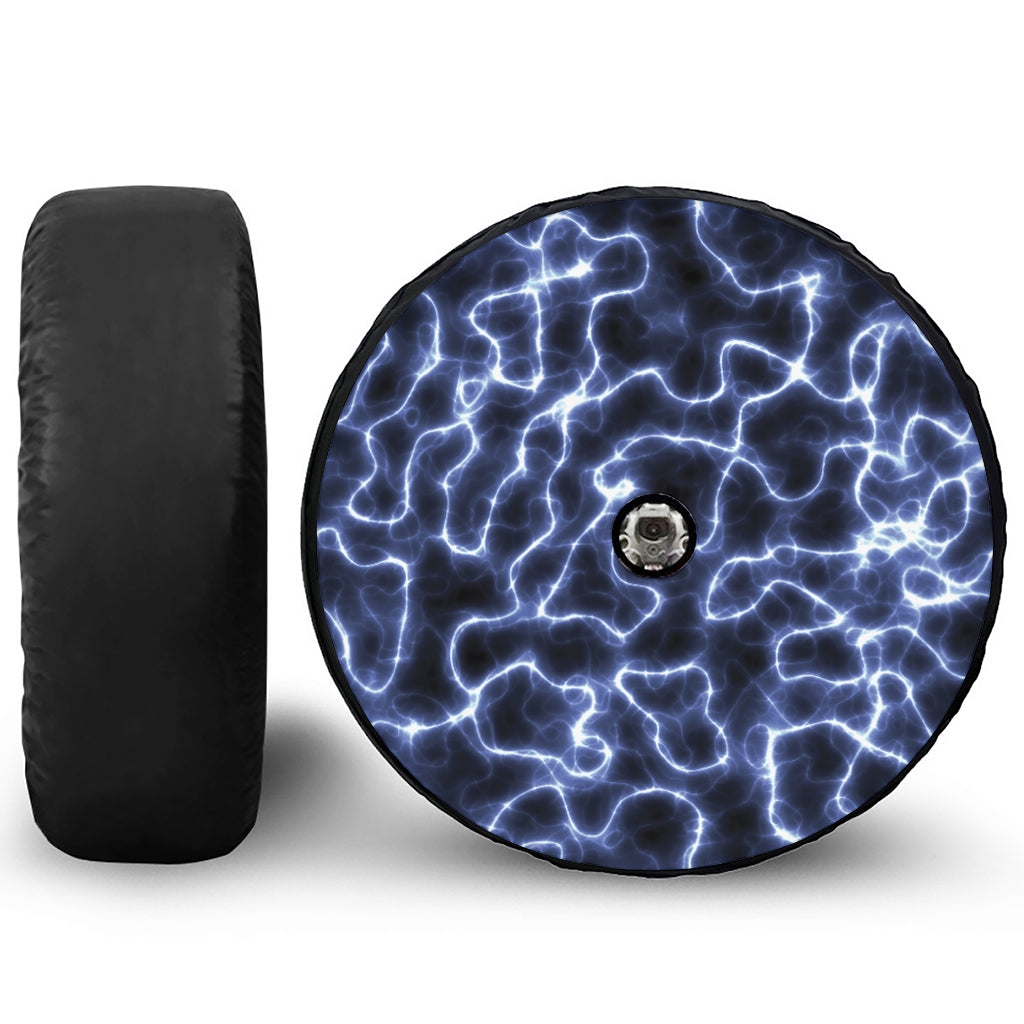 Lightning Chain Print Tire Cover With Camera Hole