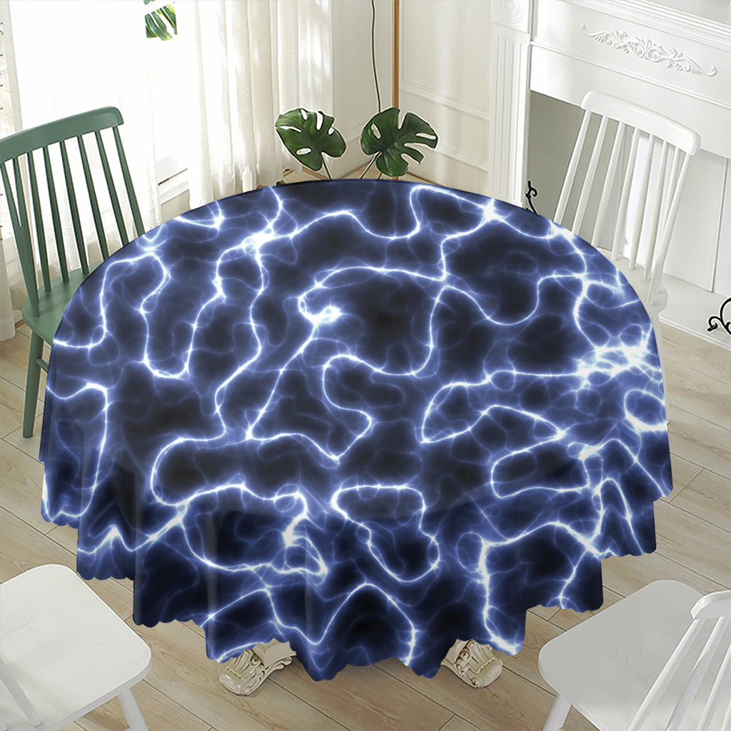 Lightning Chain Print Waterproof Round Tablecloth