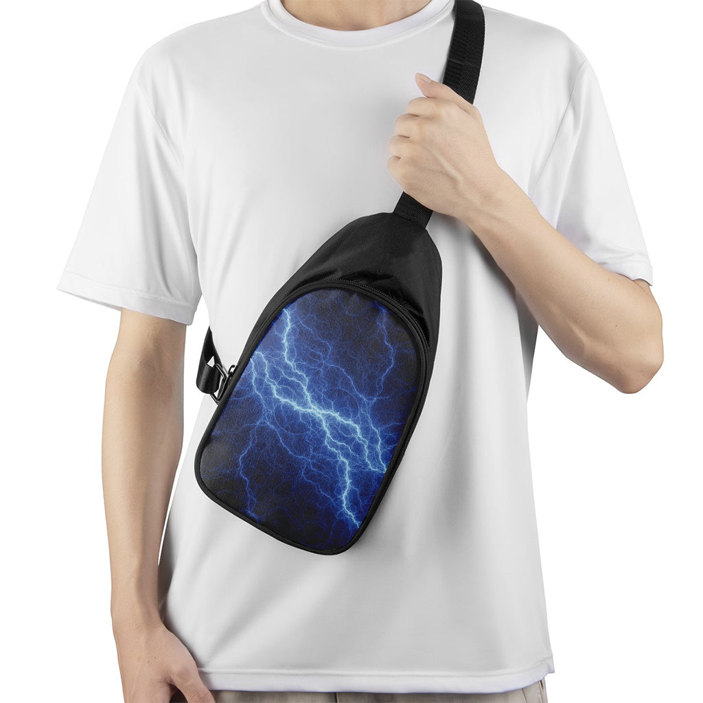 Lightning Plasma Print Chest Bag