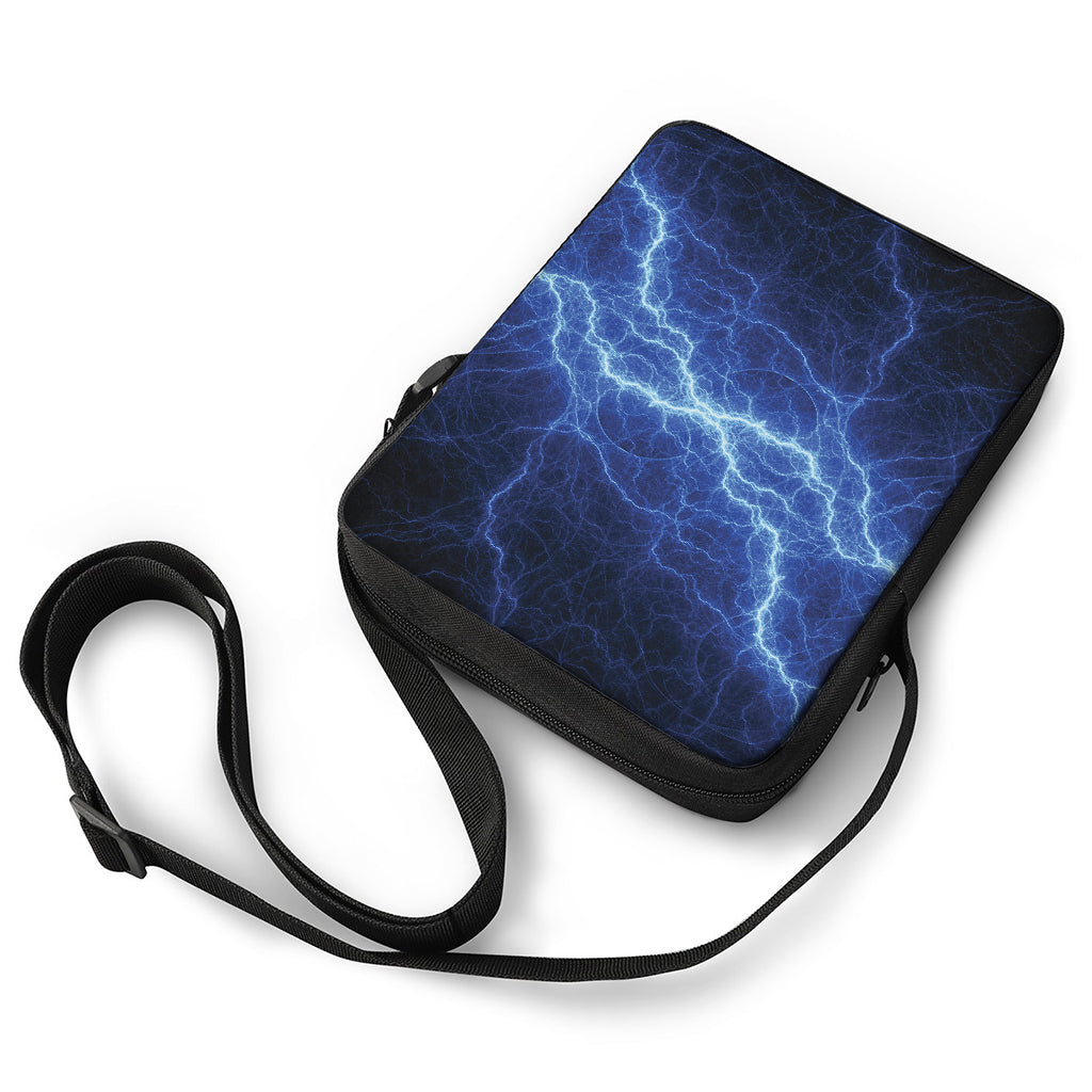 Lightning Plasma Print Rectangular Crossbody Bag