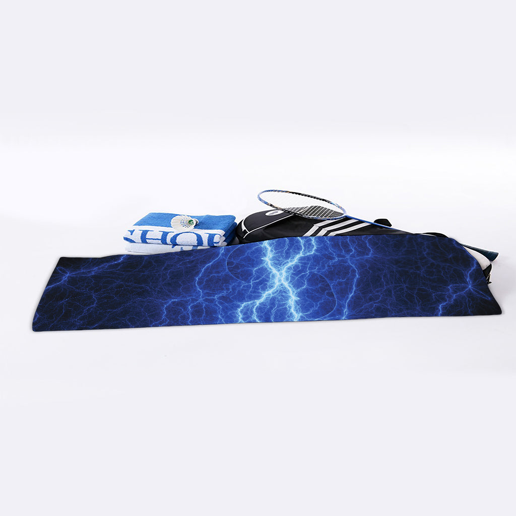 Lightning Plasma Print Sports Towel