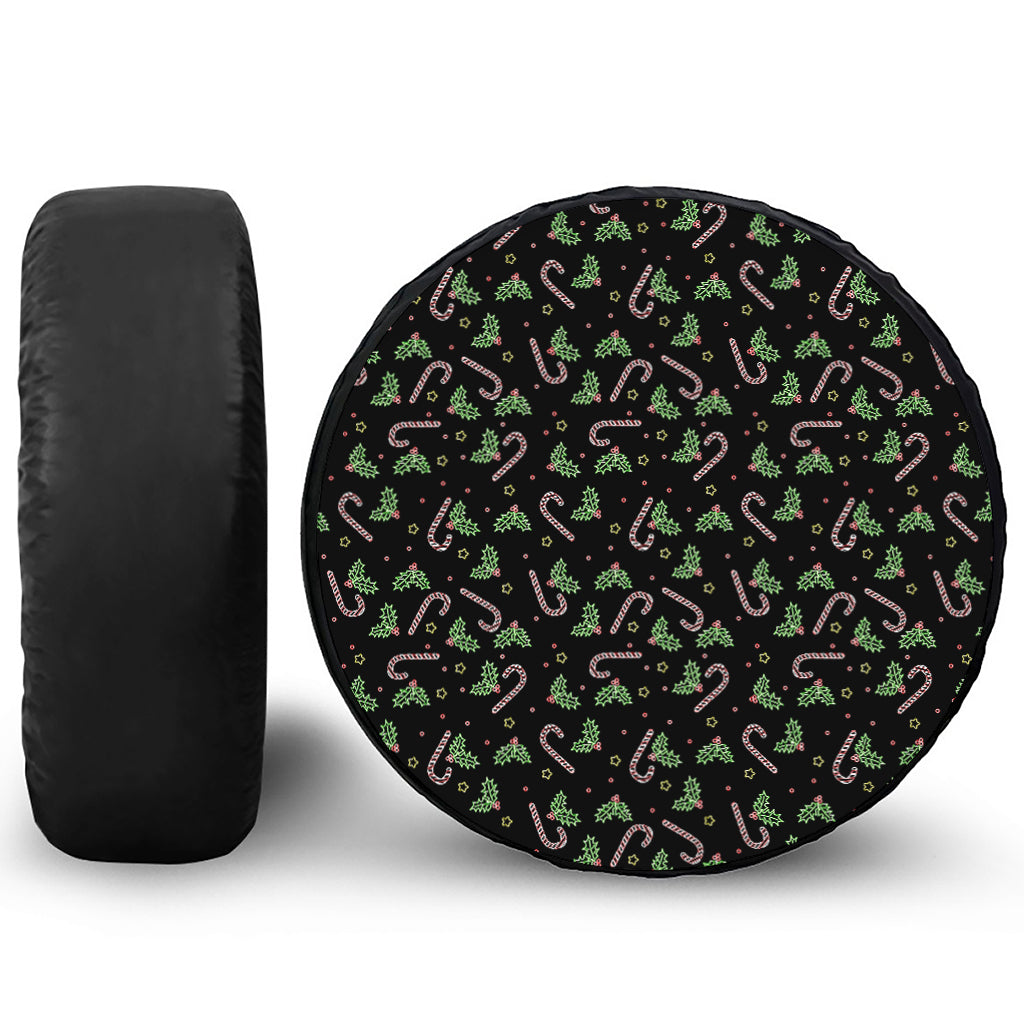 Lights Christmas Pattern Print Leather Spare Tire Cover