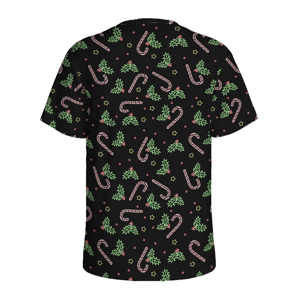 Lights Christmas Pattern Print Men's Sports T-Shirt