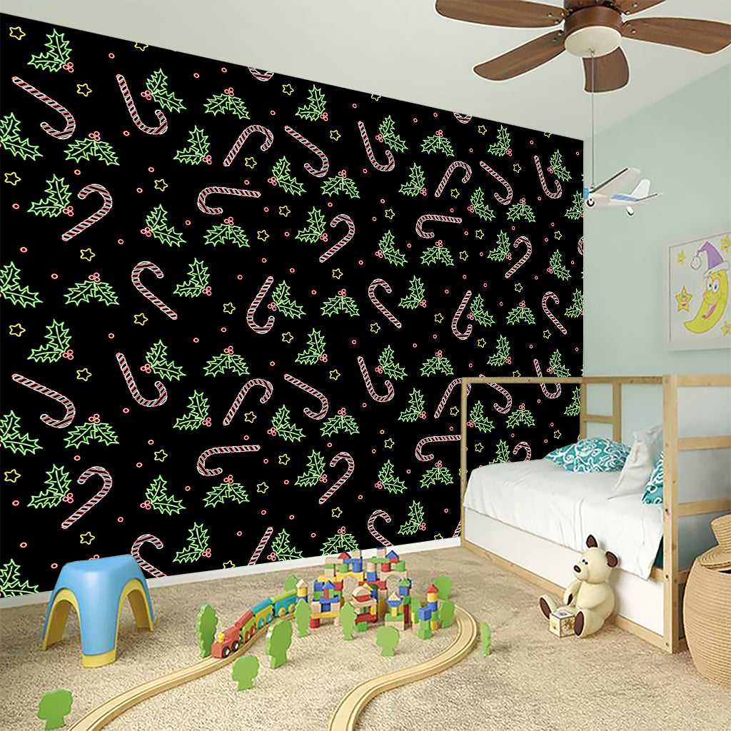 Lights Christmas Pattern Print Wall Sticker