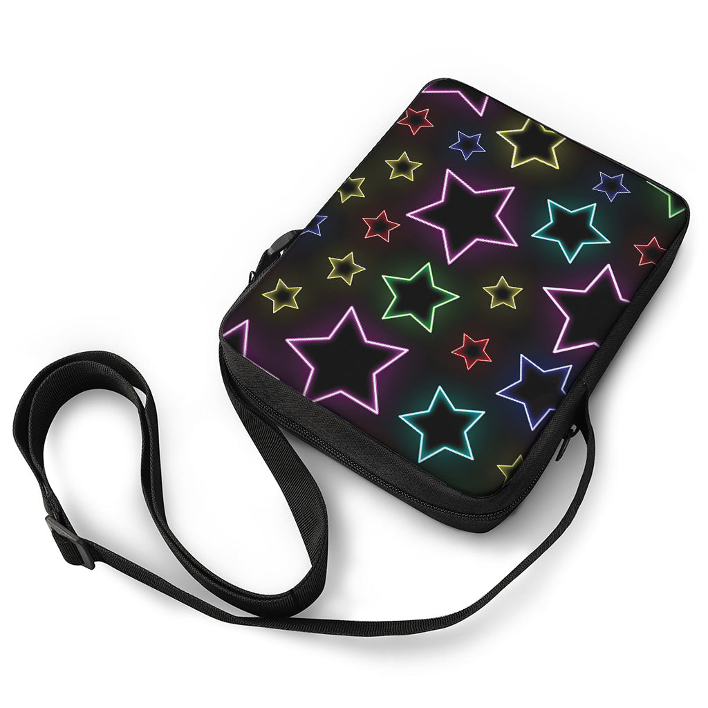 Lights Star Pattern Print Rectangular Crossbody Bag