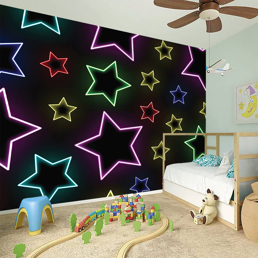 Lights Star Pattern Print Wall Sticker