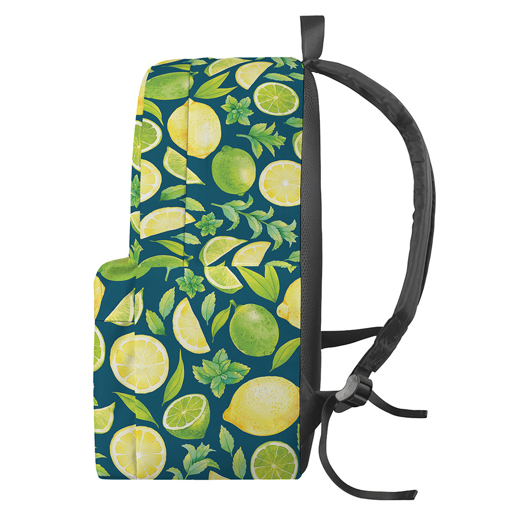 Lime And Lemon Pattern Print Backpack