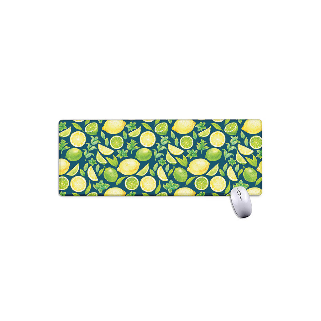 Lime And Lemon Pattern Print Extended Mouse Pad