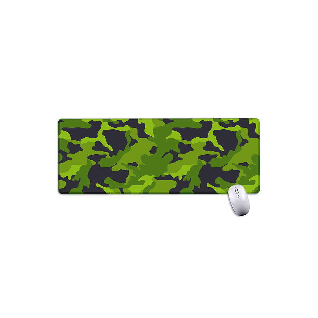Lime Green Camouflage Print Extended Mouse Pad