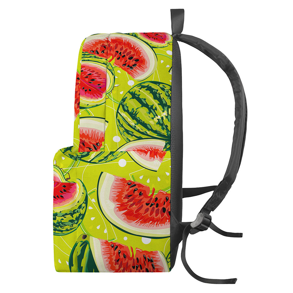 Lime Green Watermelon Pattern Print Backpack