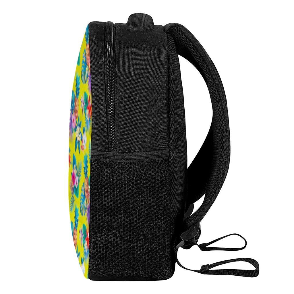 Lime Hawaiian Pineapple Pattern Print Casual Backpack
